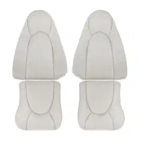 jaguar xk80 cuero 1997 2000 marfil delantero conductor y pasajero parte superior e inferior funda de asiento de recambio oem