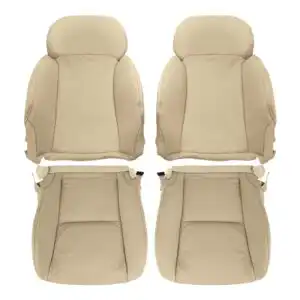 lexus gs350 cuero perforado 2006 2011 pergamino conductor y pasajero superior e inferior funda de asiento de recambio oem