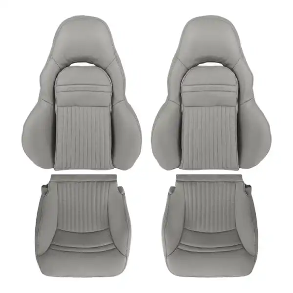 chevrolet-corvette-1997-2004-perforated-leather-light-gray-driver-and-passenger-top-and-bottom-oem-replacement-seat-cover Chevrolet Corvette 1997-2004 | OEM-Replacement Seat Cover
