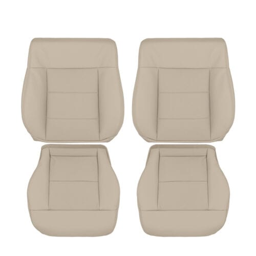 Mercedes-Benz E350 - Cuero sintético perforado - 2010-2013 - Beige almendra - Delanteros (conductor y acompañante) - Parte superior e inferior - Funda de asiento de recambio original Mercedes-Benz E350 2010-2013 | Funda de asiento de recambio original