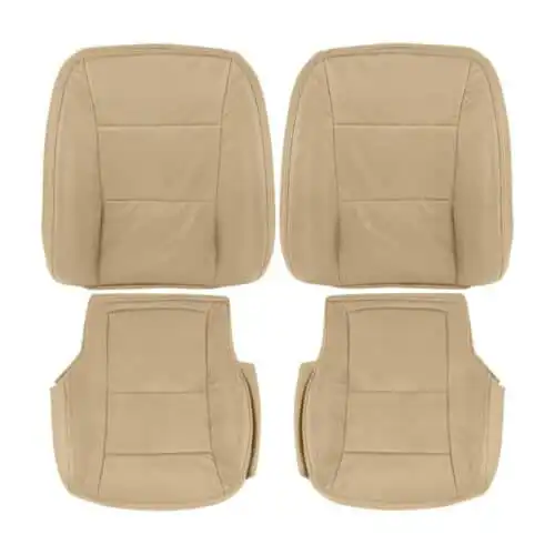 Mercedes-Benz Clase S, cuero genuino perforado, 2010-2013, color cachemira, conductor y pasajero, parte superior e inferior, funda de asiento de repuesto OEM. Mercedes-Benz Clase S 2010-2013 | Fundas para asientos de repuesto OEM