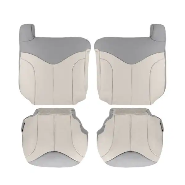 gmc-sierra-denali-leather-2001-2002-2-tone-shale-light-neutral-with-pewter-driver-and-passenger-top-and-bottom-oem-replacement-seat-cover GMC Denali 2001-2002 | OEM-Replacement Seat Cover